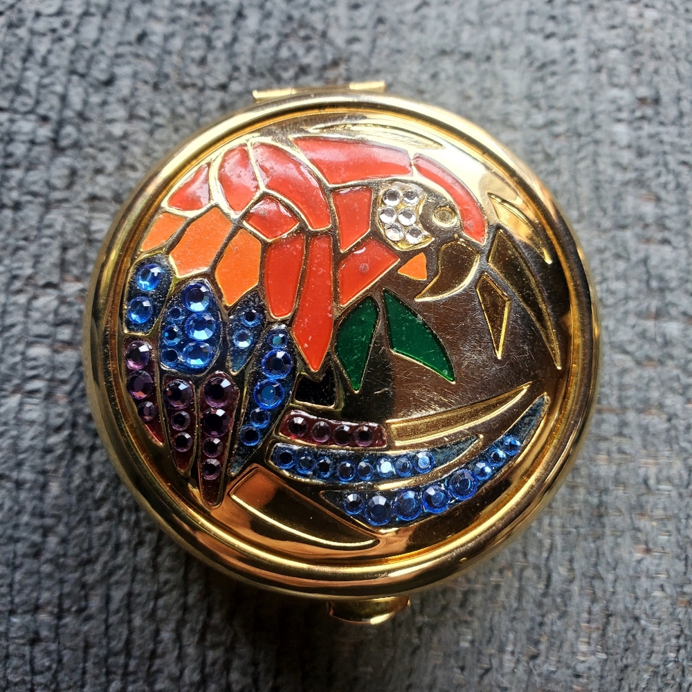 Estee Lauder Mosaic Macaw Parrot Mirror Compact